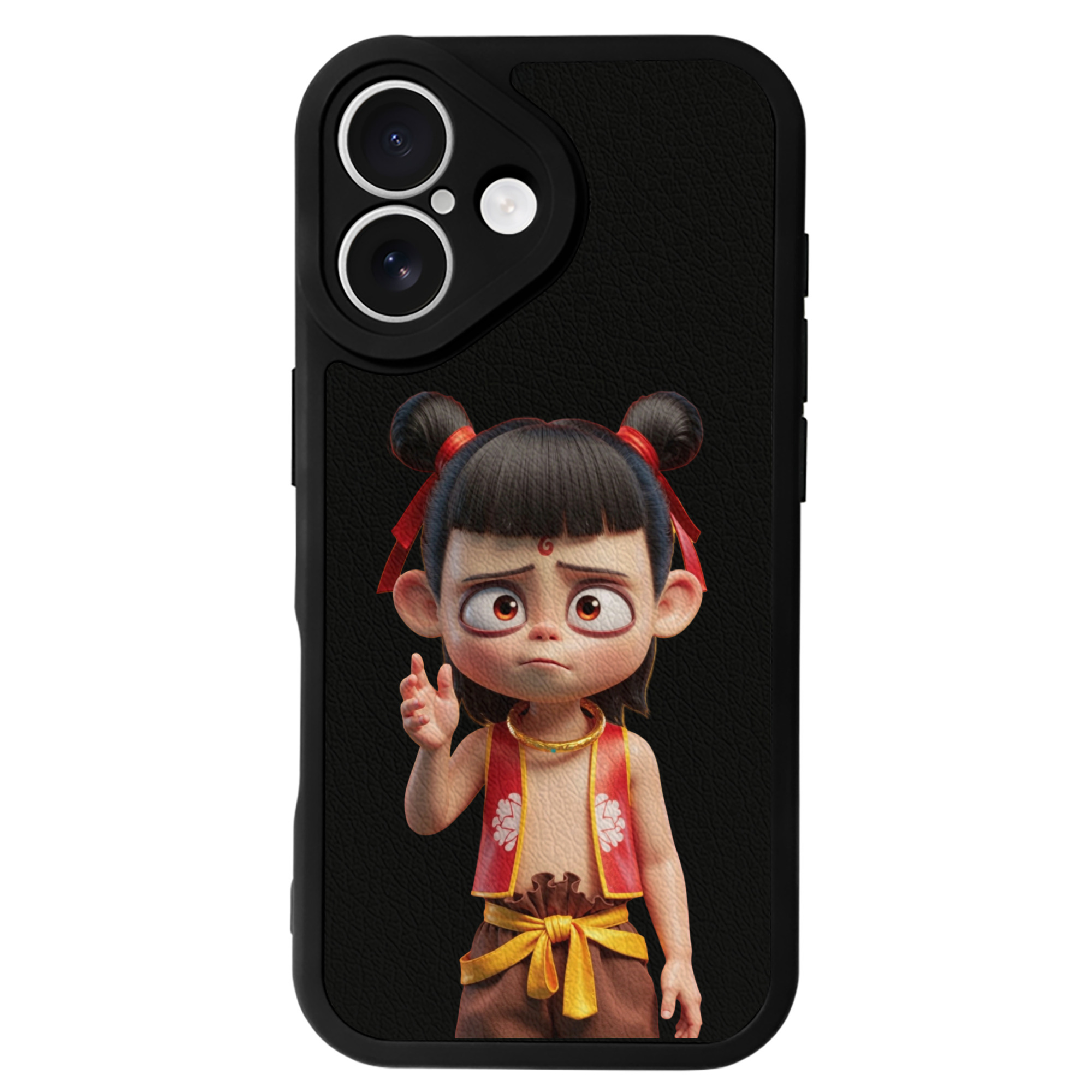 （画像用） Ne Zha 2 ナタ 魔童の大暴れ 【iPhone 16シリーズ対応】シリコンスマホケース（レザー調） 材質：シリコン